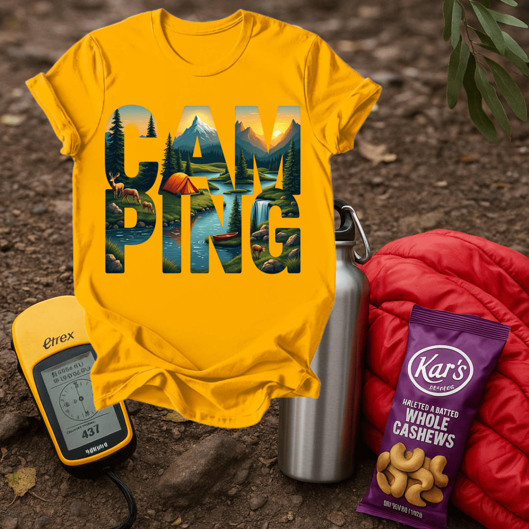 Camping Letter 2 T shirt