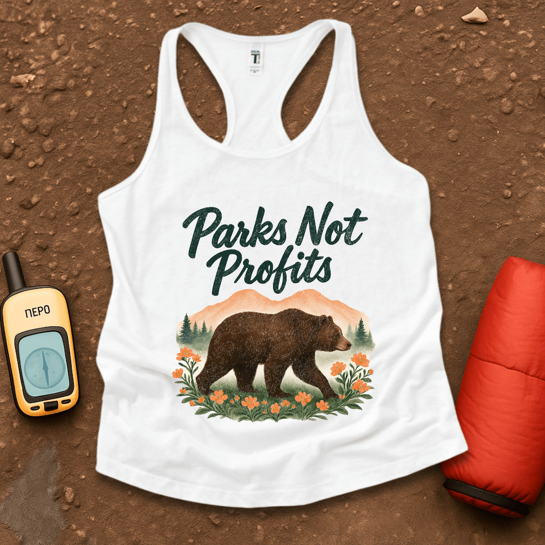 Parks Not Profits Women's Racerback Tank Top