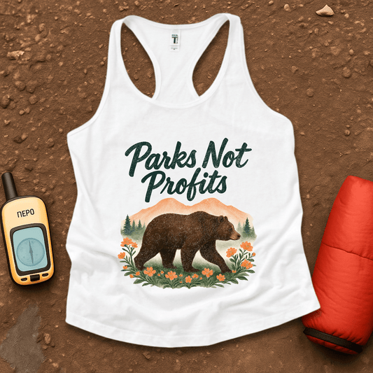 Parks Not Profits Women's Racerback Tank Top
