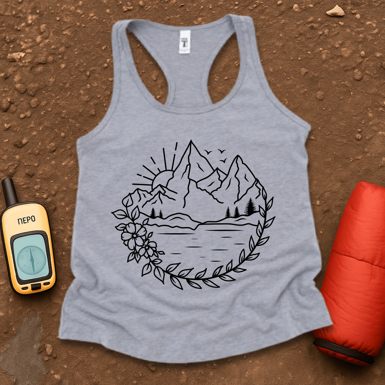 Line Art 2 Women's Racerback Tank Top