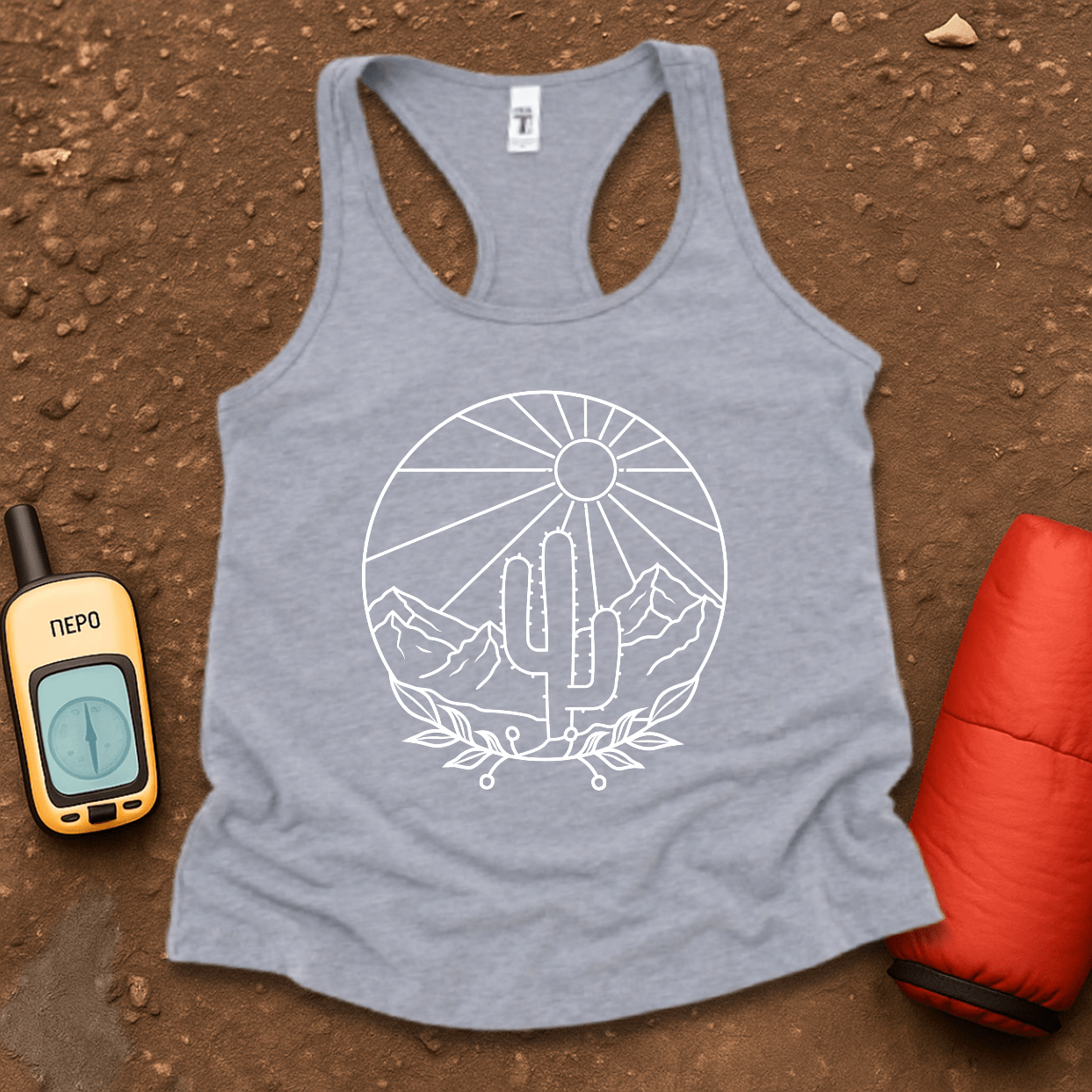 Line Art 5 Women's Racerback Tank Top