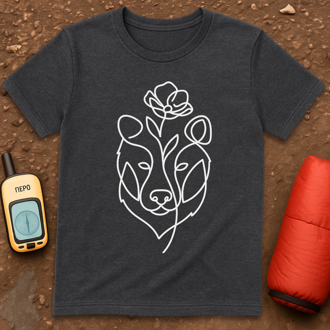 Bear Line Art T-Shirt