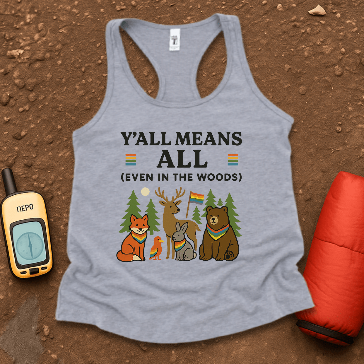 Y'all Means All Women's Racerback Tank Top