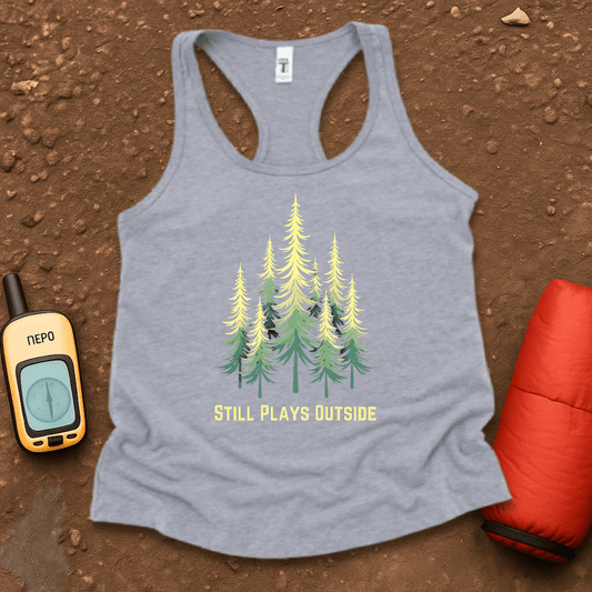 Still Plays Outside Women's Racerback Tank Top