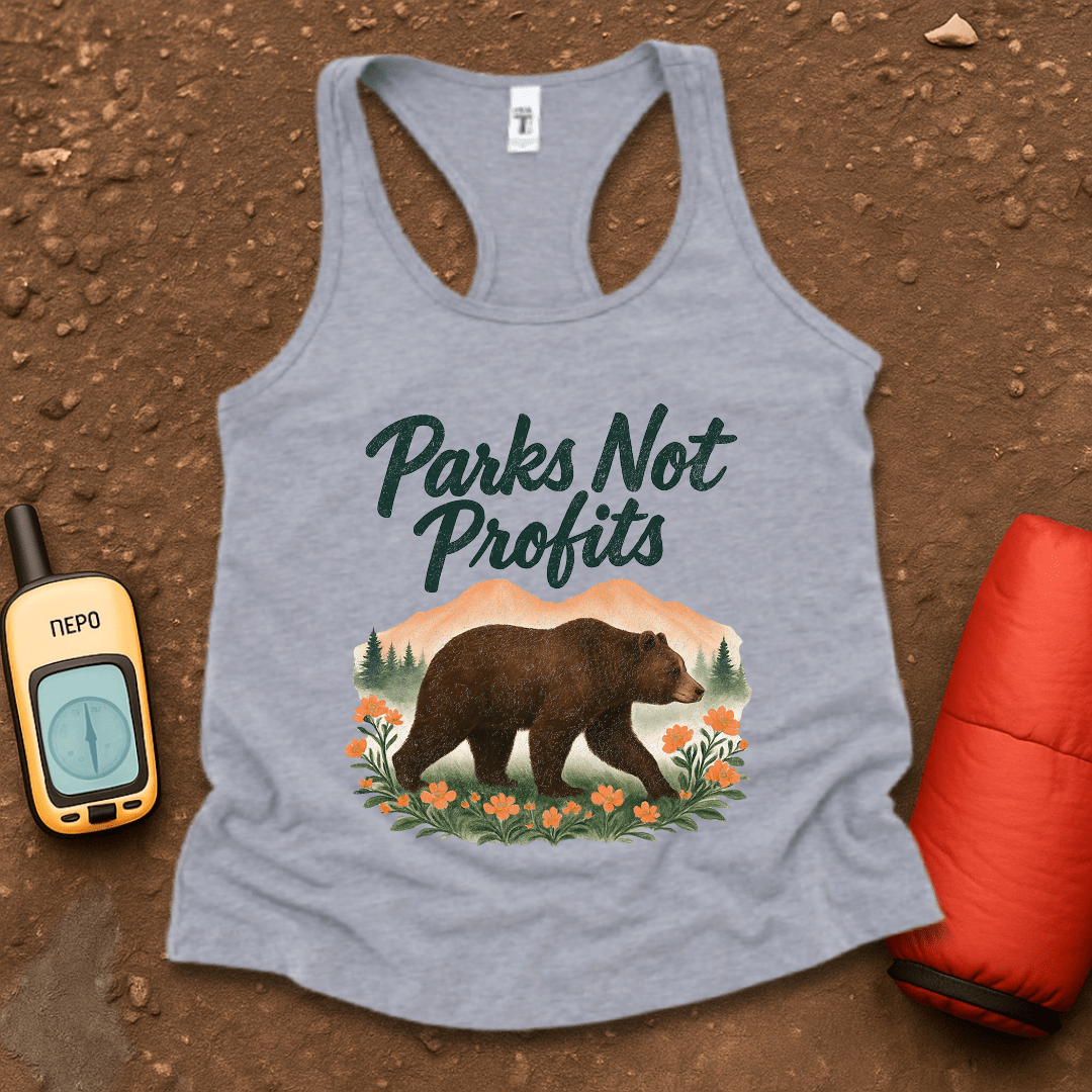 Parks Not Profits Women's Racerback Tank Top
