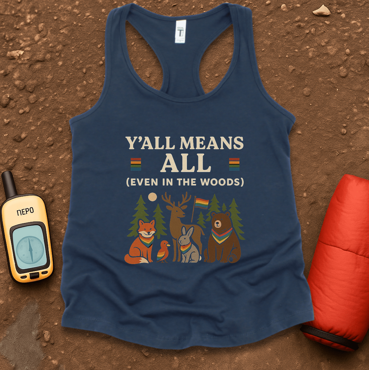 Y'all Means All Women's Racerback Tank Top