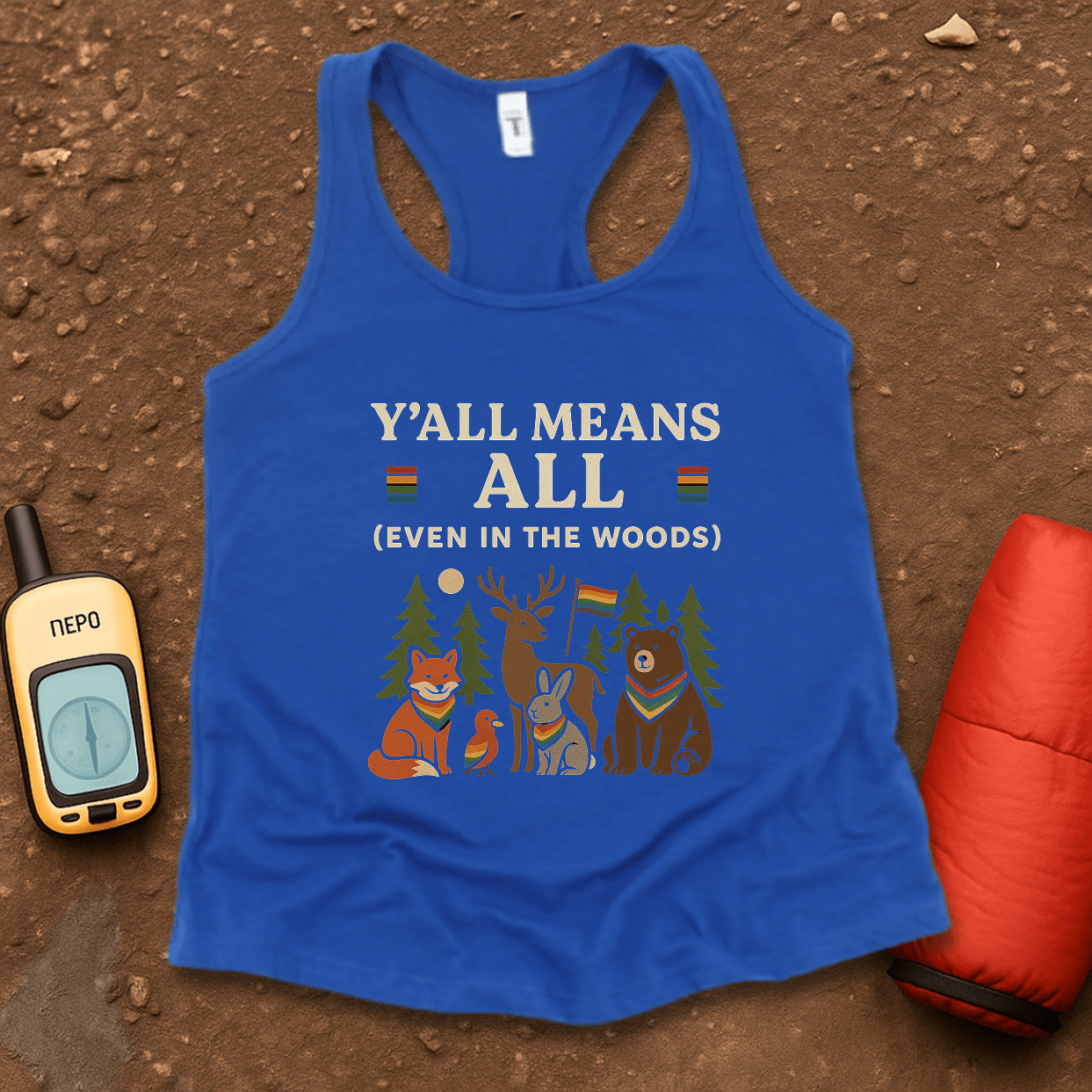 Y'all Means All Women's Racerback Tank Top