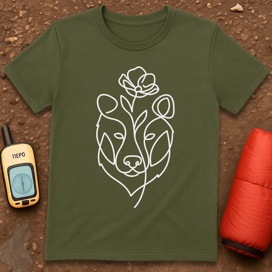 Bear Line Art T-Shirt