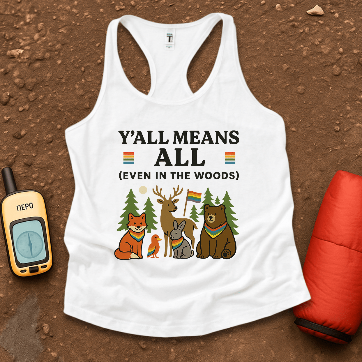 Y'all Means All Women's Racerback Tank Top