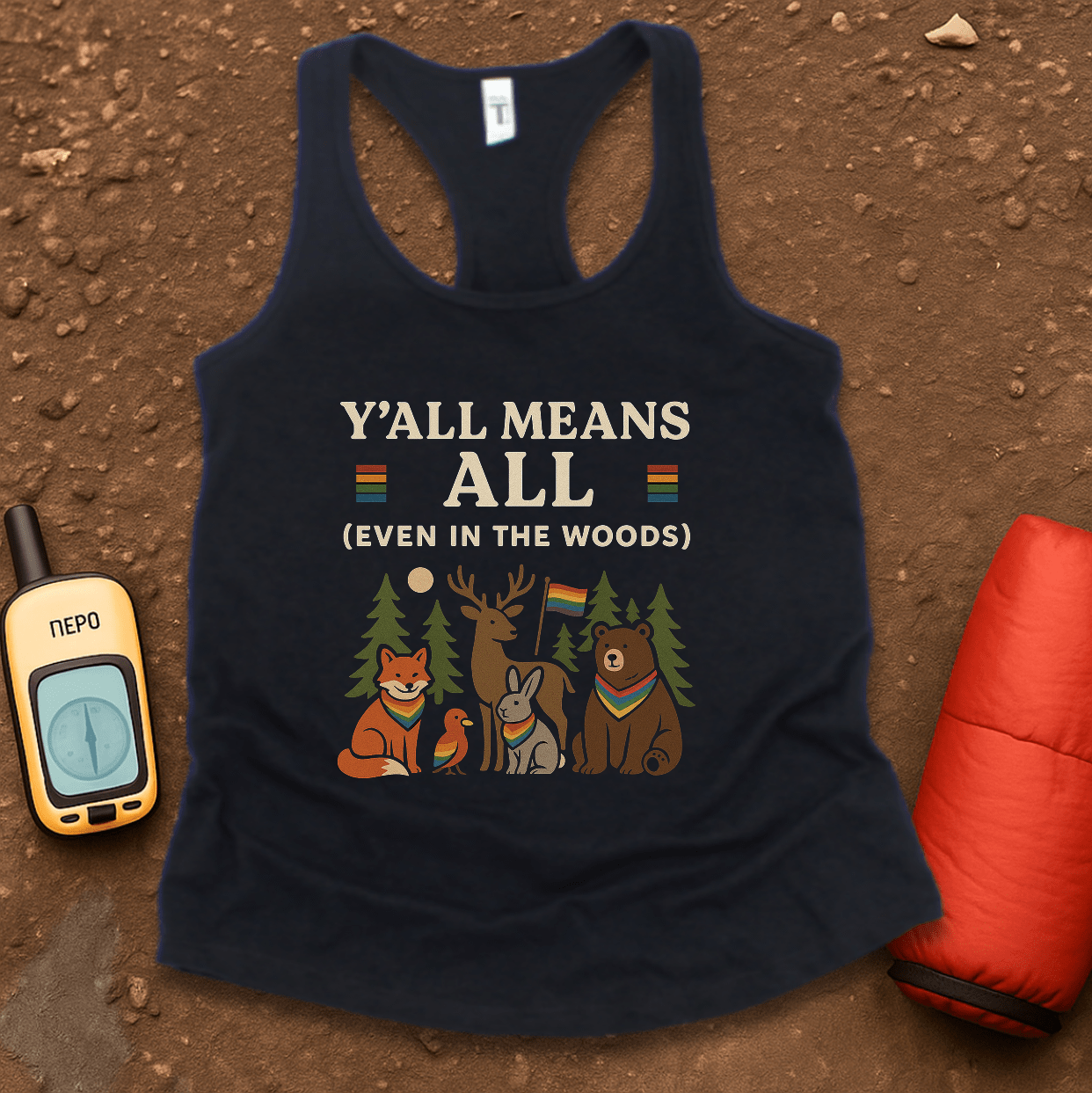 Y'all Means All Women's Racerback Tank Top