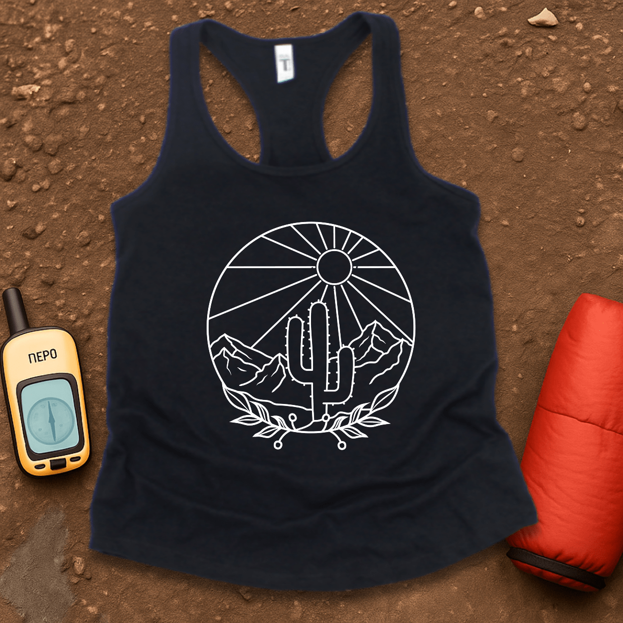 Line Art 5 Women's Racerback Tank Top