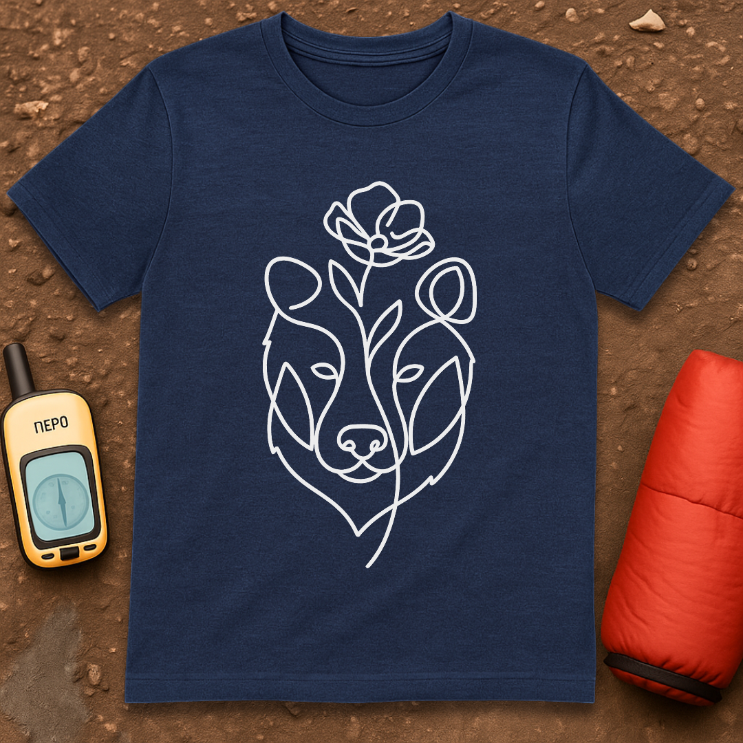 Bear Line Art T-Shirt
