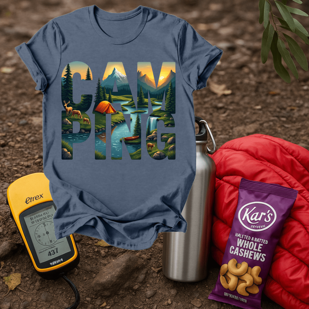 Camping Letter 2 T shirt