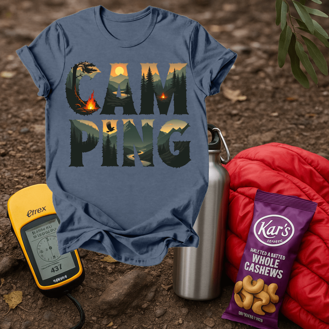 Camping Letter 1 T shirt
