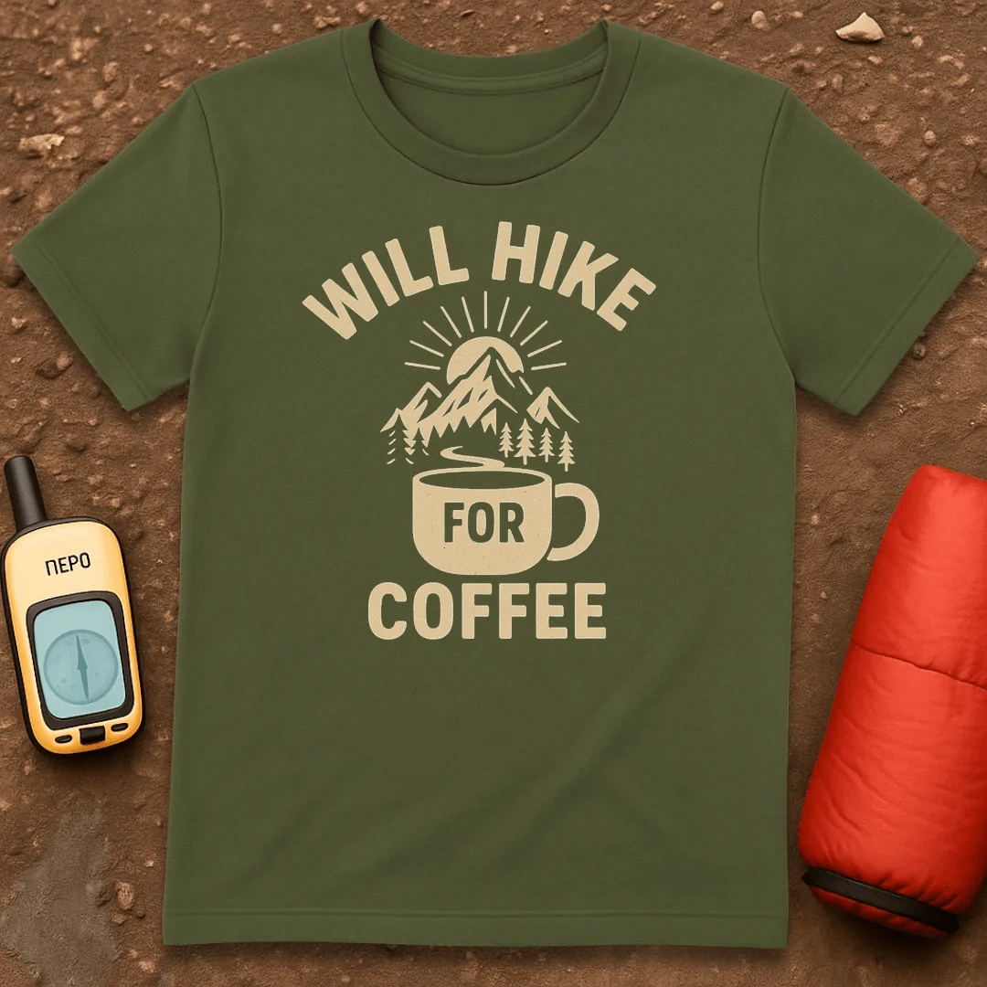 Will Hike For Coffee T-Shirt