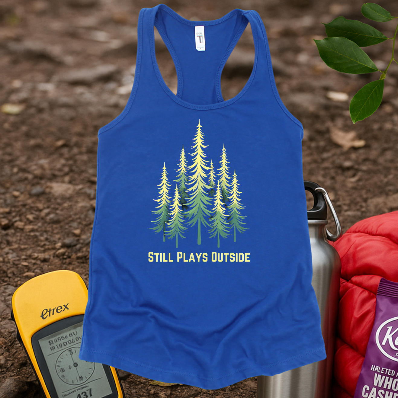 Still Plays Outside Women's Racerback Tank Top