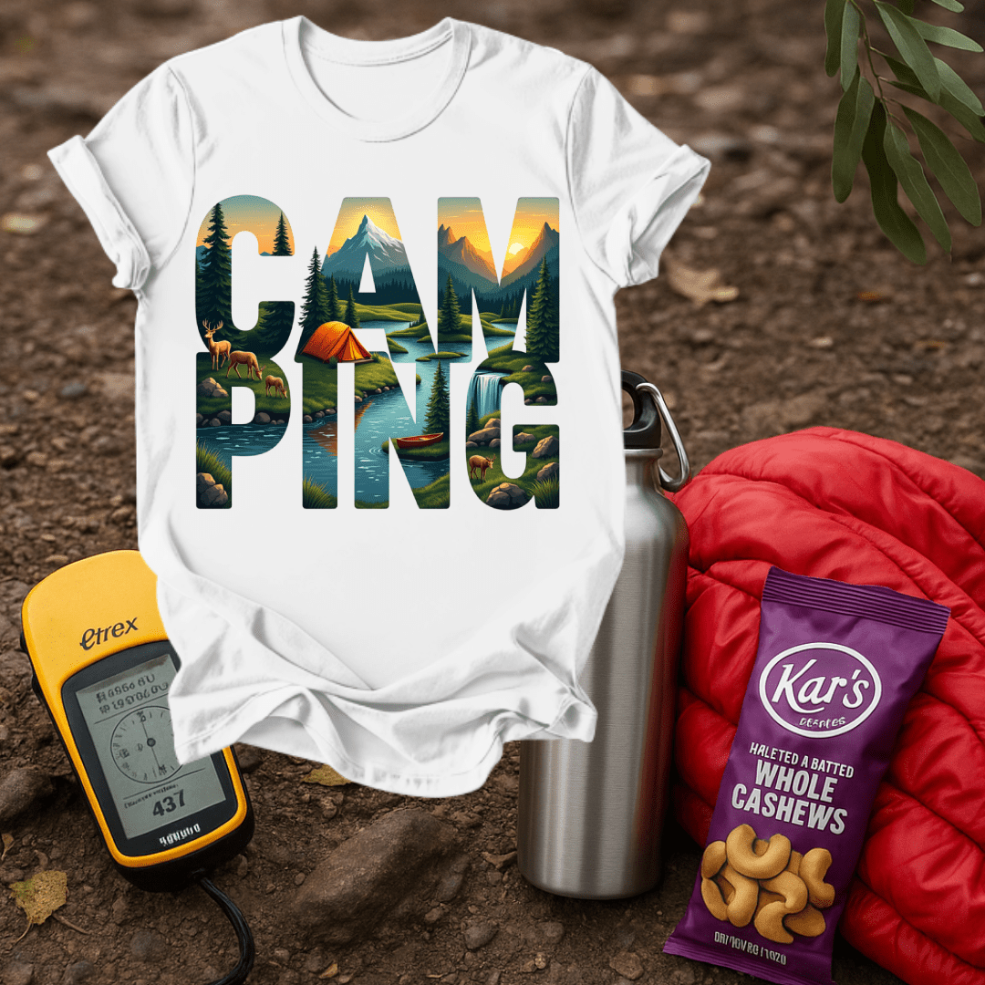 Camping Letter 2 T shirt