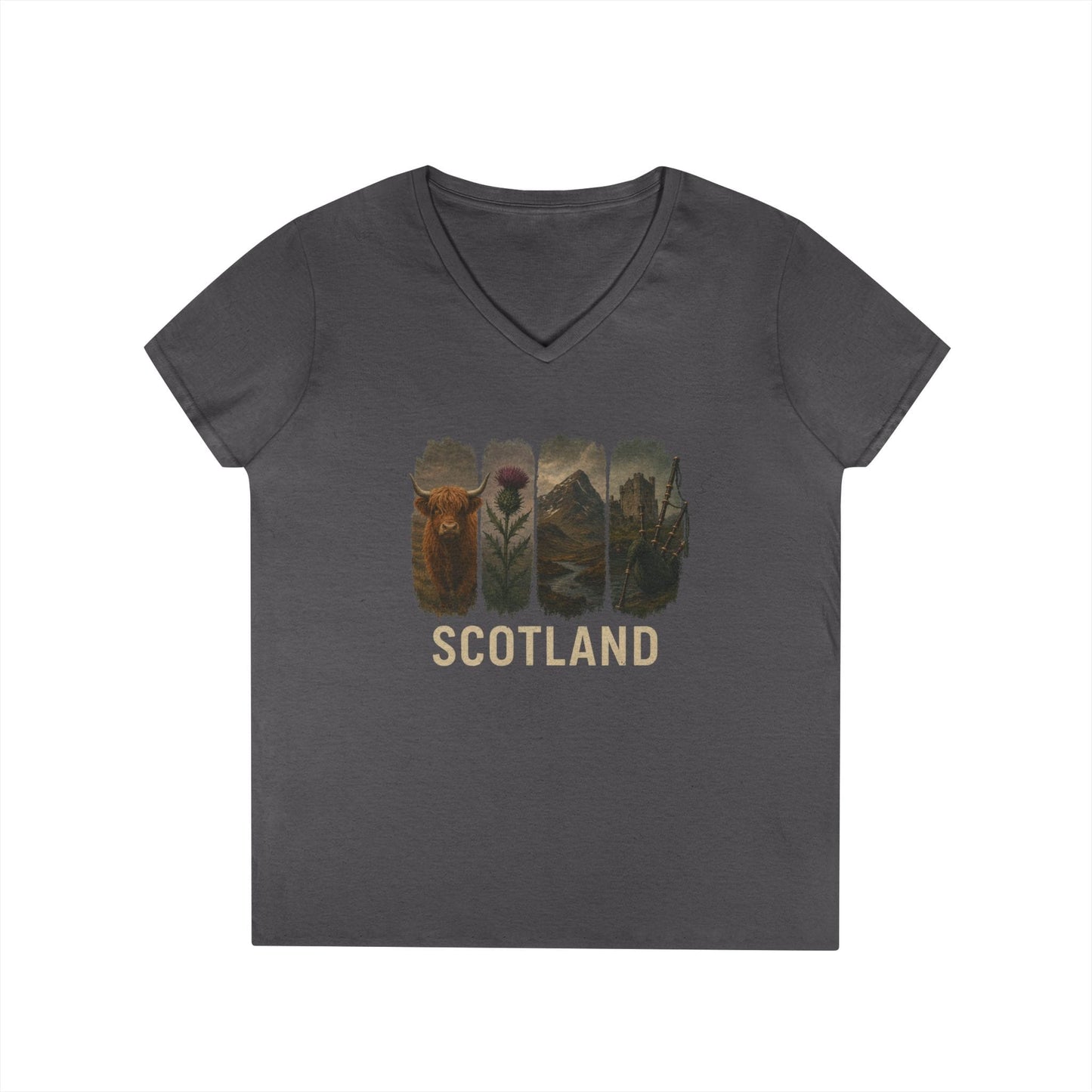 Scotland Paintstroke V-Neck T-Shirt