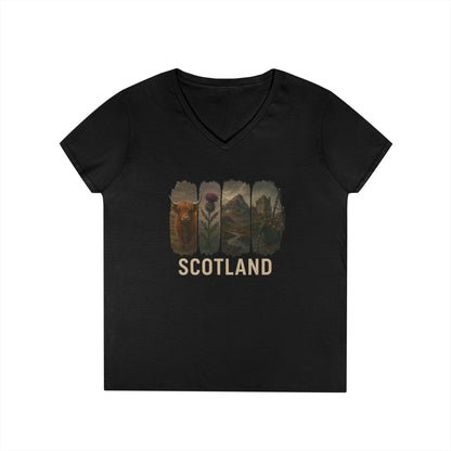 Scotland Paintstroke V-Neck T-Shirt
