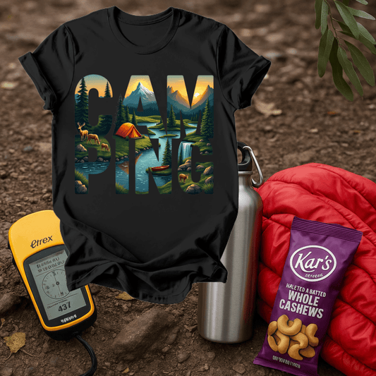 Camping Letter 2 T shirt
