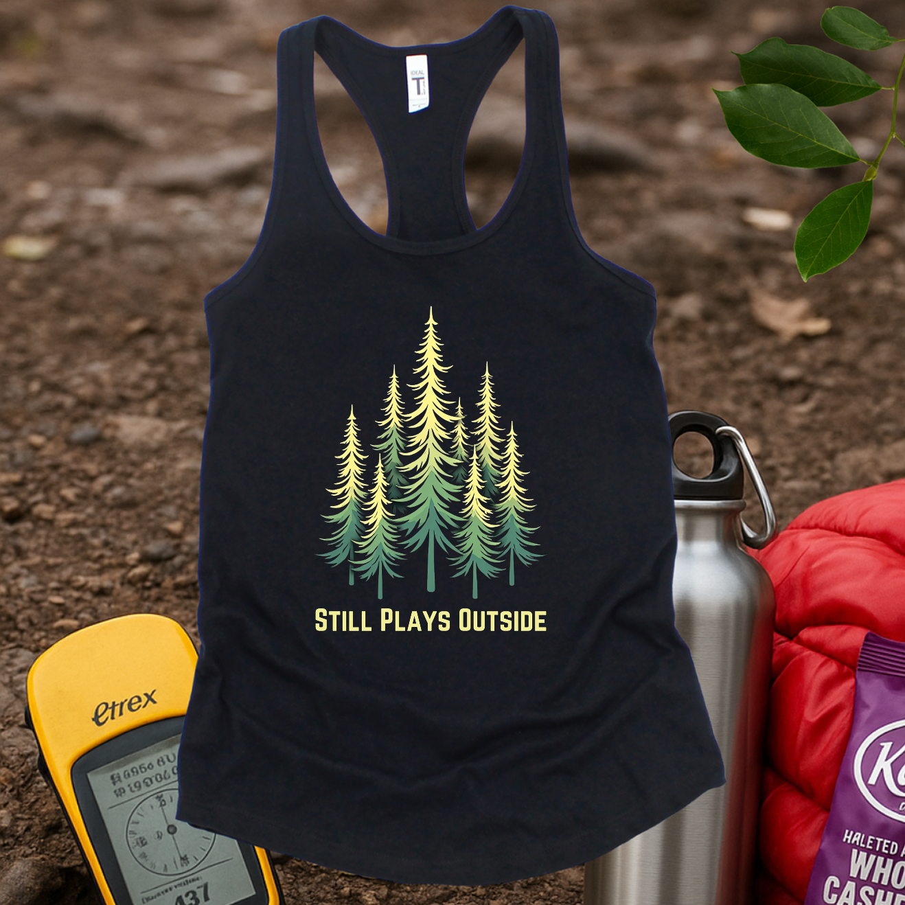 Still Plays Outside Women's Racerback Tank Top