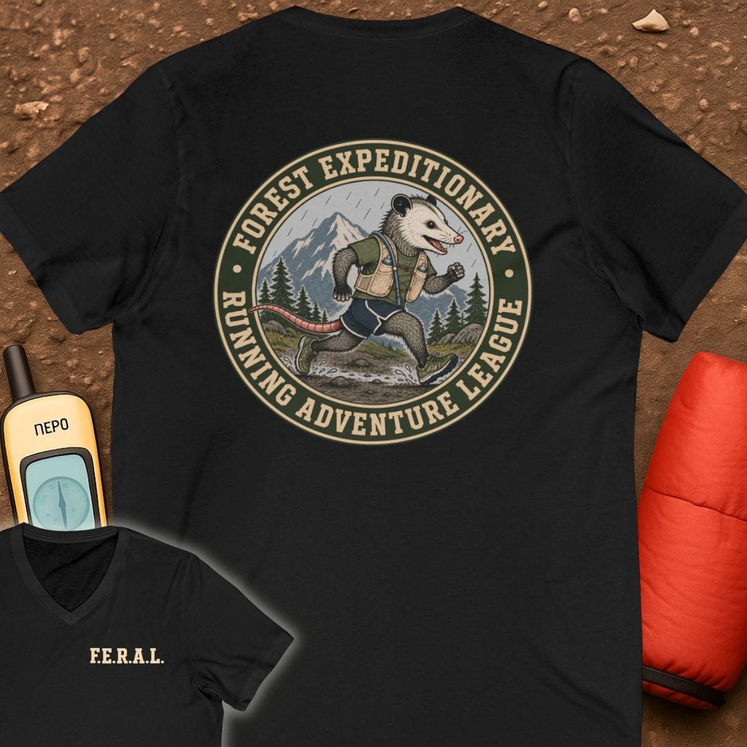 FERAL Opossum V-Neck Tee