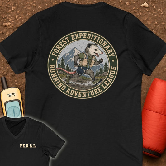 FERAL Opossum V-Neck Tee
