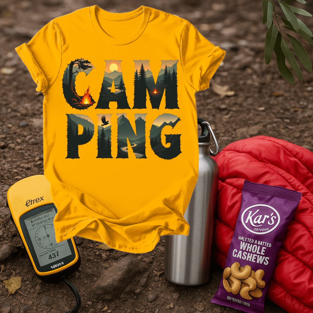 Camping Letter 1 T shirt