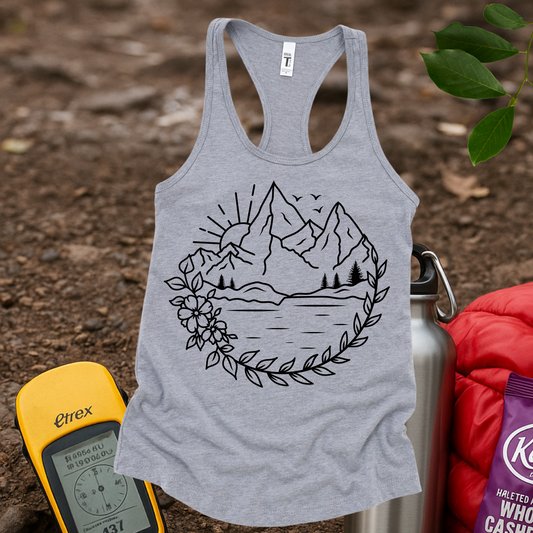 Line Art 2 Women's Racerback Tank Top