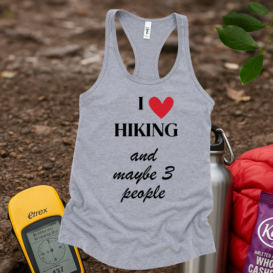 I Heart Hiking Women's Racerback Tank Top