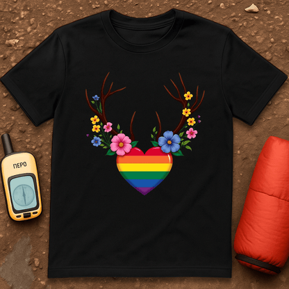 Floral Antlers T-Shirt