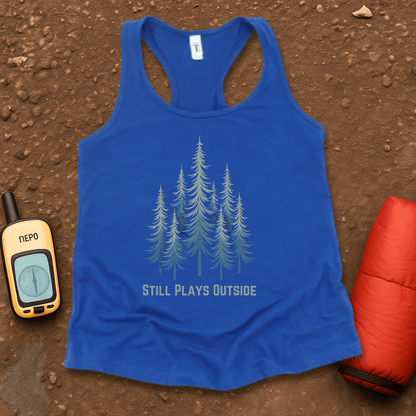 Still Plays Outside Women's Racerback Tank Top