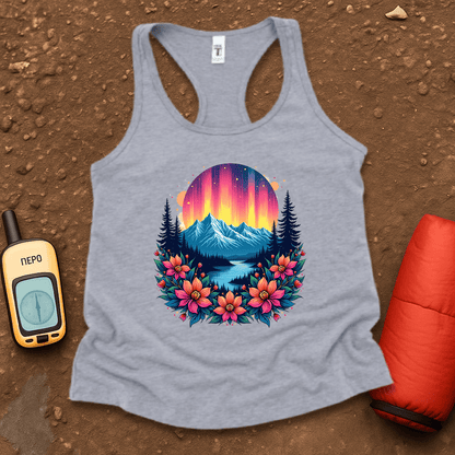 Neon Flowers Women's Racerback Tank Top