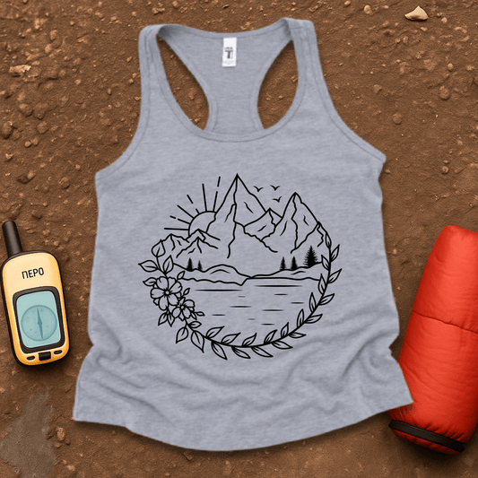 Line Art 2 Women's Racerback Tank Top
