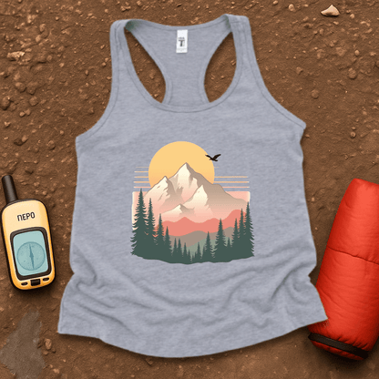 Pink Mountain Women's Racerback Tank Top