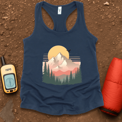 Pink Mountain Women's Racerback Tank Top