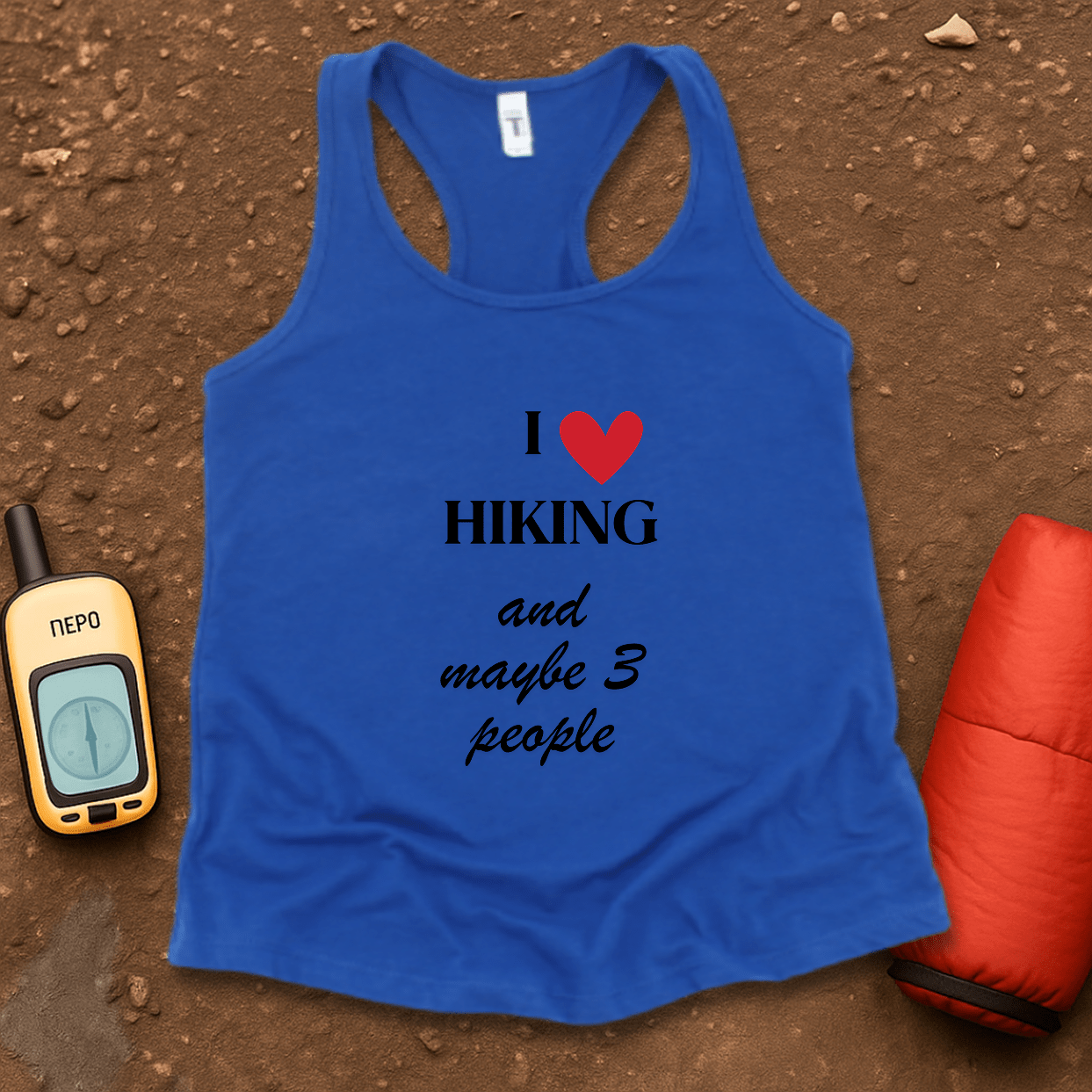 I Heart Hiking Women's Racerback Tank Top