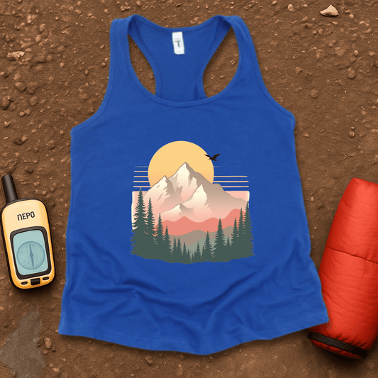 Pink Mountain Women's Racerback Tank Top