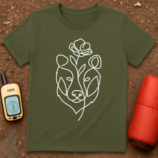 Bear Line Art T-Shirt