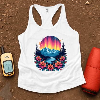 Neon Flowers Women's Racerback Tank Top