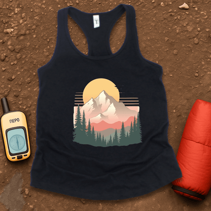 Pink Mountain Women's Racerback Tank Top