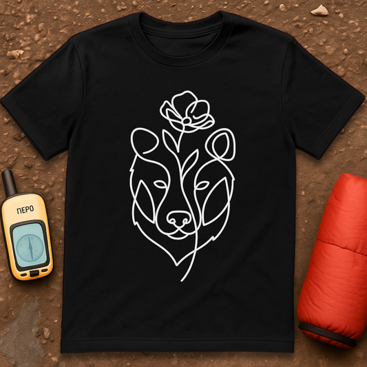 Bear Line Art T-Shirt