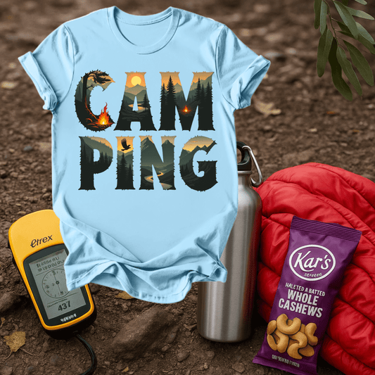 Camping Letter 1 T shirt