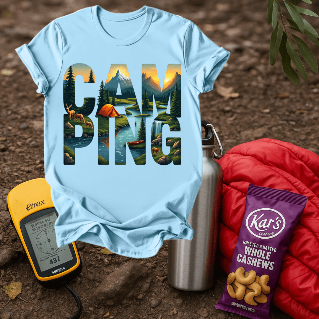 Camping Letter 2 T shirt