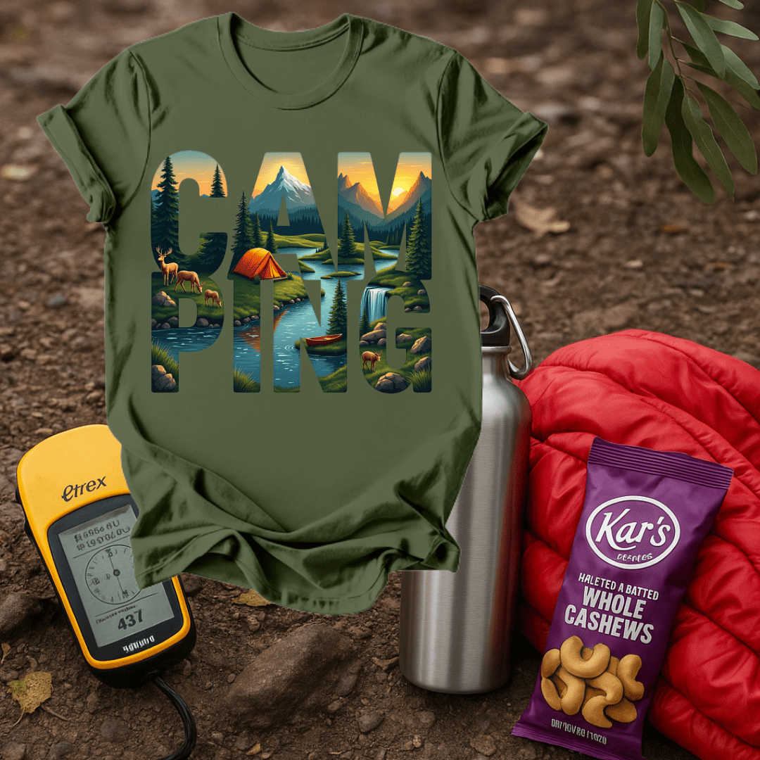 Camping Letter 2 T shirt