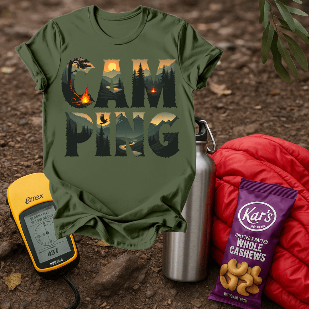Camping Letter 1 T shirt
