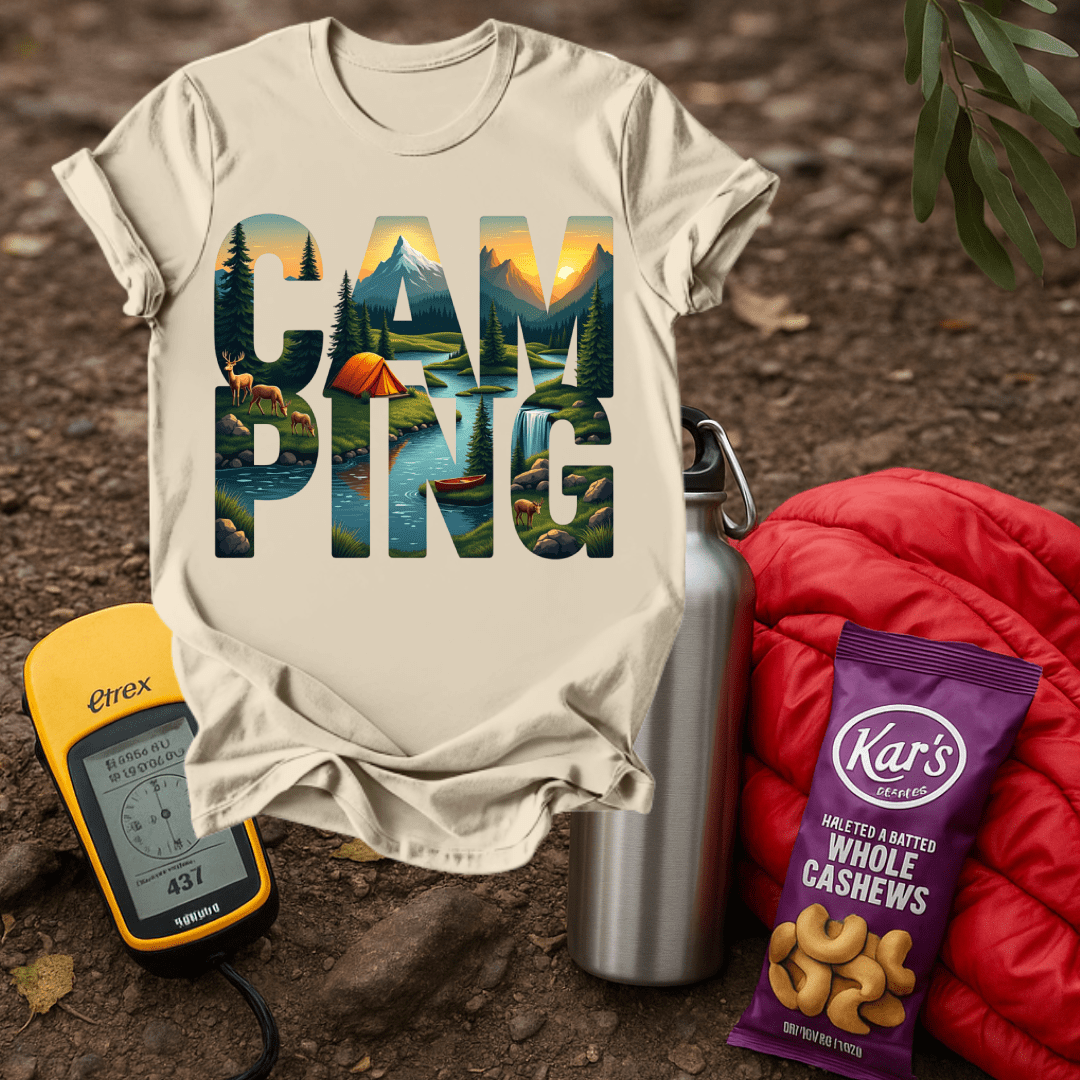Camping Letter 2 T shirt