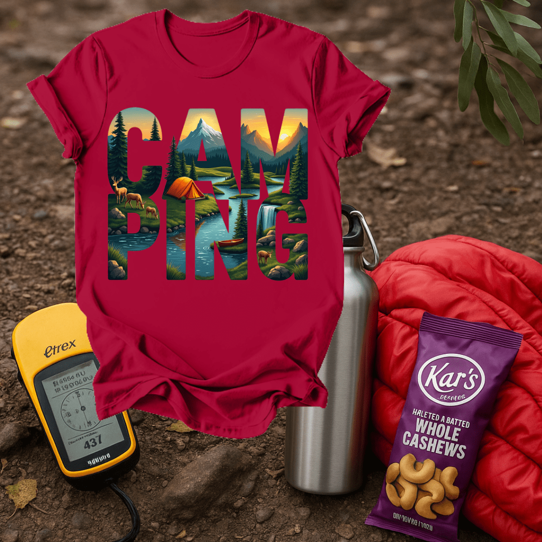 Camping Letter 2 T shirt