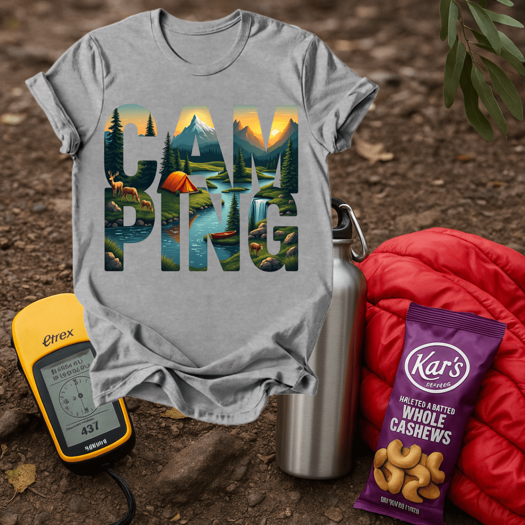 Camping Letter 2 T shirt