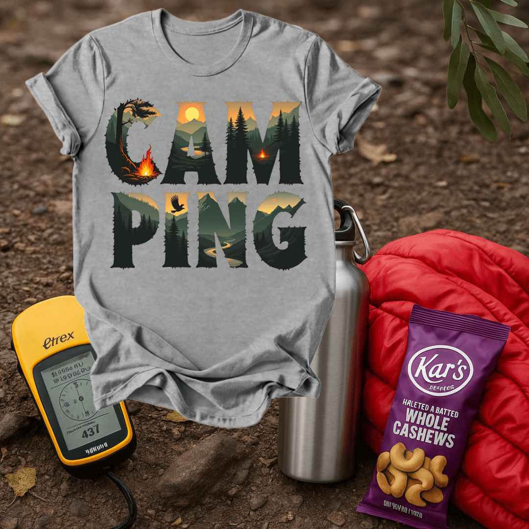 Camping Letter 1 T shirt